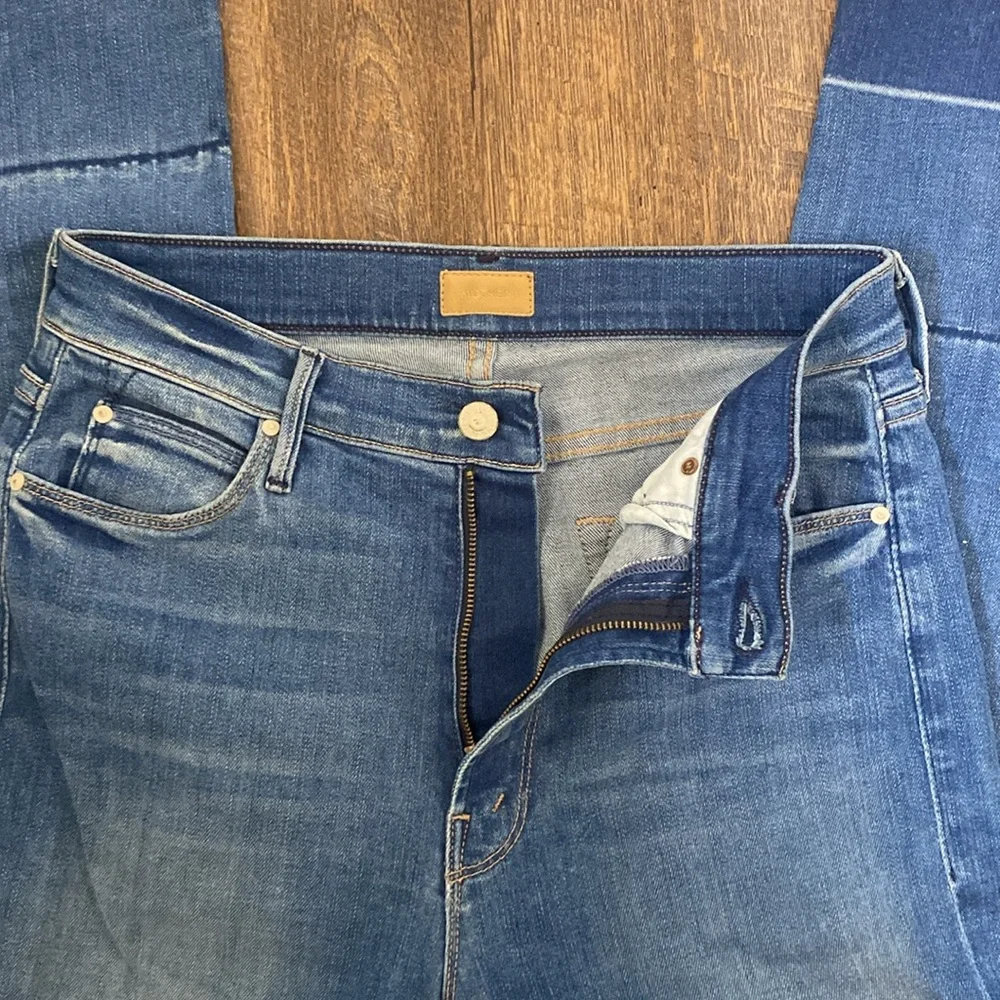 Mother Jeans The Maverick Understudy Birds of Paradise Hi Rise stacked cuffs/Hem - Picture 12 of 16